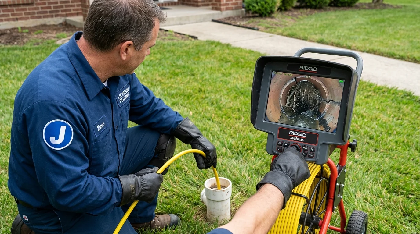 Sewer camera inspection being performed by Johns Plumbing LLC in Rolling Fork