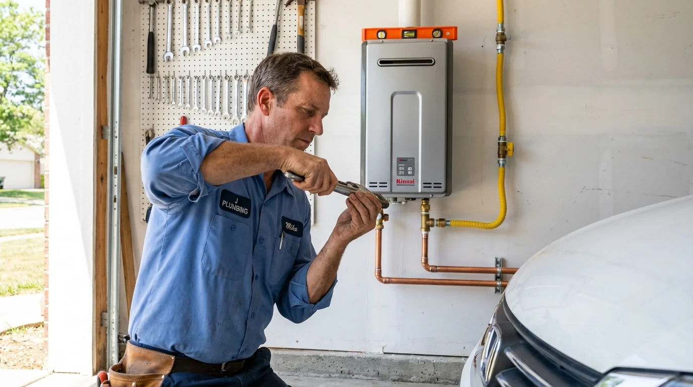 Tankless water heater installation by a Johns Plumbing LLC plumber in Rolling Fork